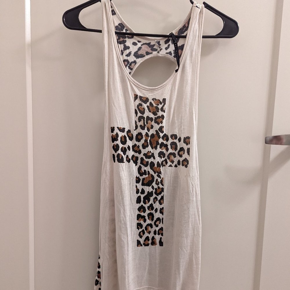 Animal print long shirt or dress